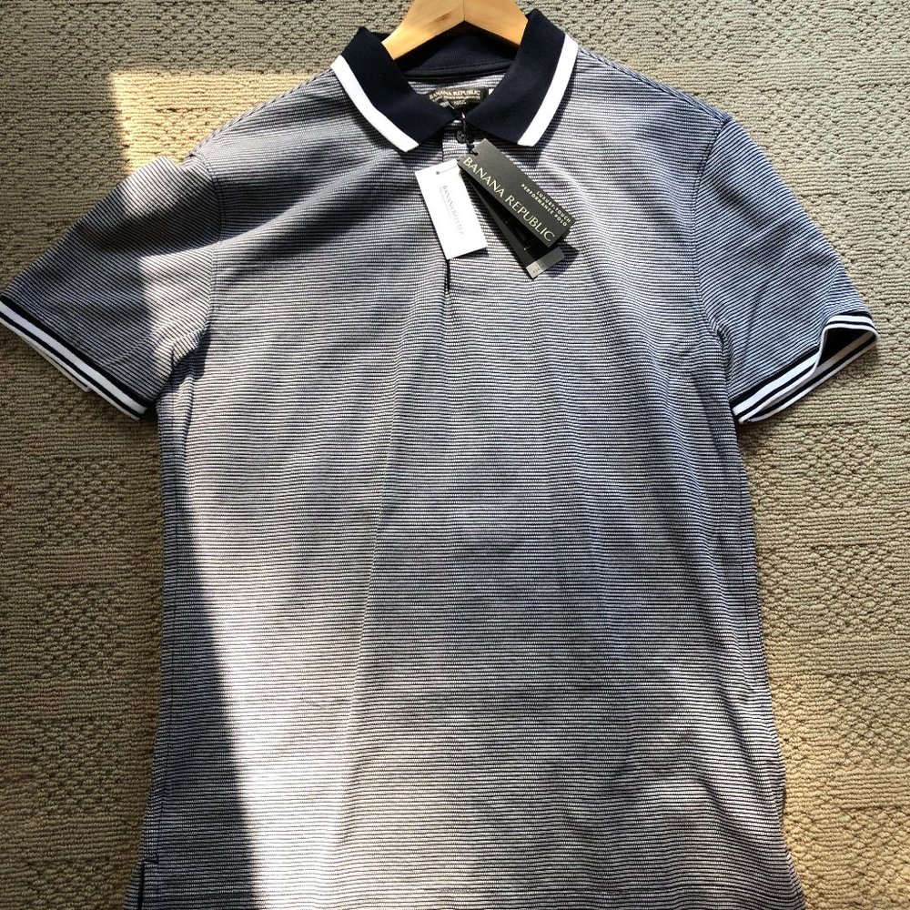 Black & White Patterned Polo
